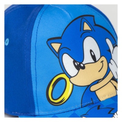 Boné azul com estampa do personagem Sonic