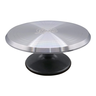 Rodízio giratório de metal com base preta