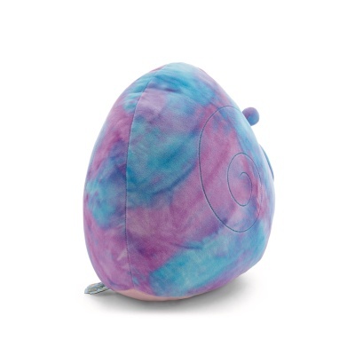 Pelúcia caracol tie-dye azul, roxo e rosa