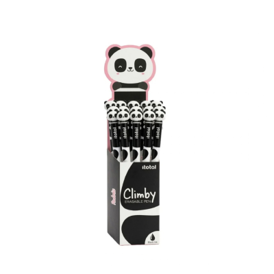 Caixa de canetas com design de panda e texto Climby ERASABLE PEN