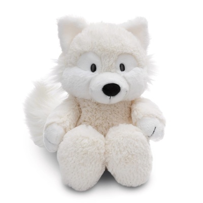 Pelucia de animal branco macio sentado