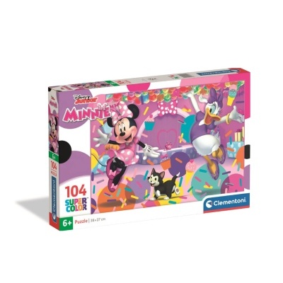 Caixa de puzzle Disney Minnie com 104 peças da Clementoni para crianças a partir dos 6 anos