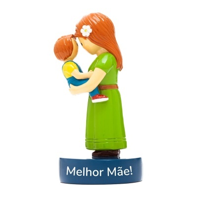 Figurina de mãe com criança e texto Melhor Mãe!