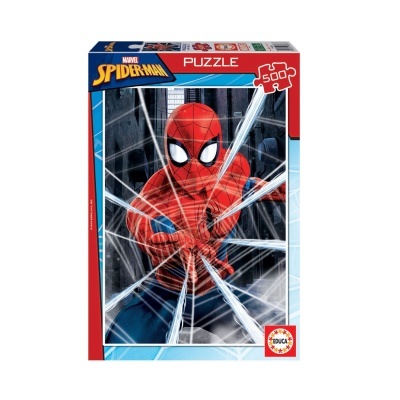 Quebra-cabeças Marvel Spider-Man 500 peças com imagem do Homem-Aranha
