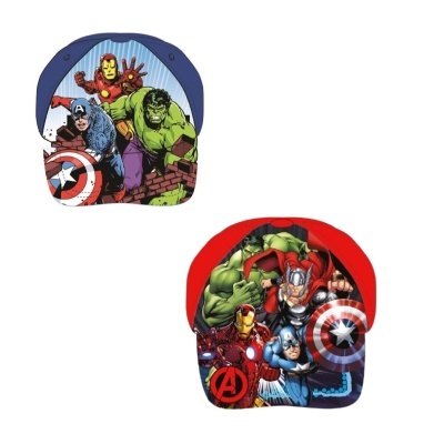 Peças de forno com estampados dos Vingadores em azul e vermelho