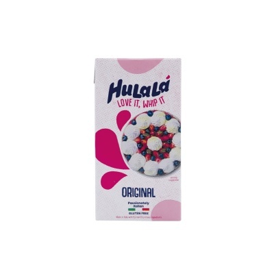 Embalagem de produto alimentício HuLala original com chantilly e frutos vermelhos