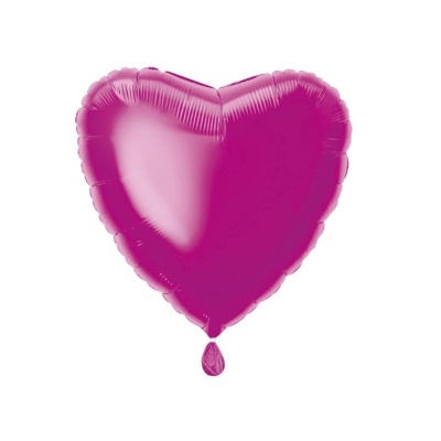 Balão de alumínio cor de rosa em forma de coração