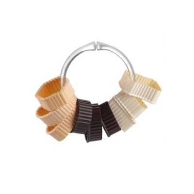 Argolas de plástico de várias cores em anel metálico