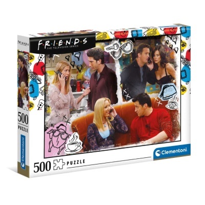 Caixa de puzzle 'Friends' 500 peças von Clementoni com imagem dos personagens