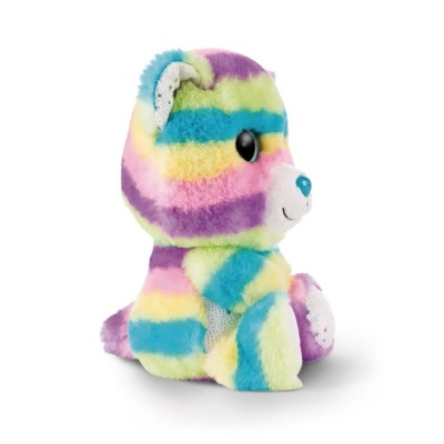 Ursinho de peluche colorido com textura macia