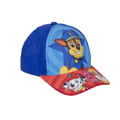 Boné infantil azul com personagens da Patrulha Pata