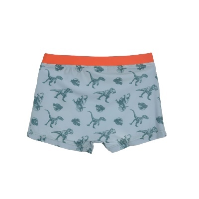 Cuecas de criança com dinossauros e cintura laranja