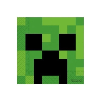 Padrão pixelado verde e preto formando rosto de Creeper do Minecraft