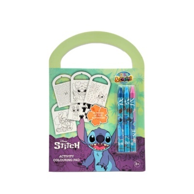 Conjunto Disney Stitch com livro para colorir e três canetas coloridas