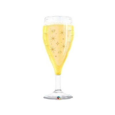 Taça insuflável decorativa em plástico amarelo para festas