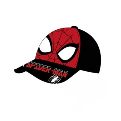 Boné Spider-Man com olhos e padrão de teia de aranha