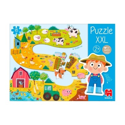 Caixa de puzzle XXL com ilustração de quinta e menino fazendeiro