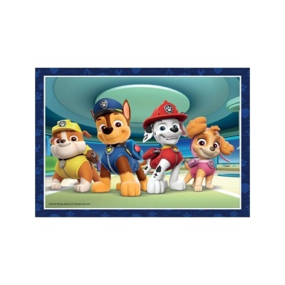Puzzle PAW Patrol com quatro cães coloridos