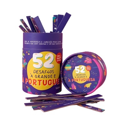 Jogo 52 Desafios à Grande e a Portuguesa embalagem e cartas