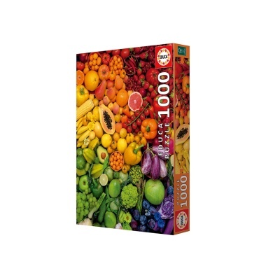 Caixa de quebra-cabeças EDUCA PUZZLE 1000 peças com frutas e legumes coloridos