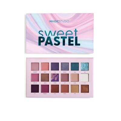 Paleta de maquilhagem 18 cores em tons pastel MAGICSTUDIO Sweet Pastel