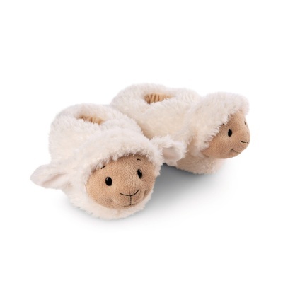 Pantufas de peluche em forma de carneiro