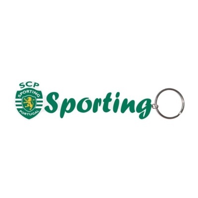 Porta-chaves Sporting Clube de Portugal verde com emblema e texto