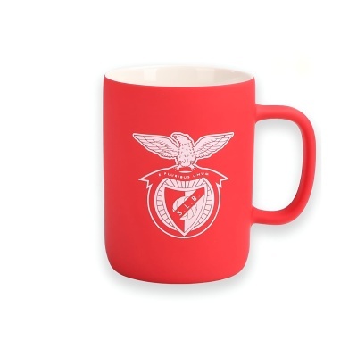 Caneca vermelha com logo do SL Benfica em branco