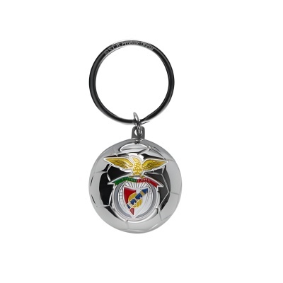Porta-chaves metal bola de futebol com símbolo do SL Benfica
