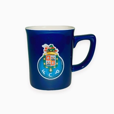 Caneca azul escura em cerâmica com logótipo F.C.P.