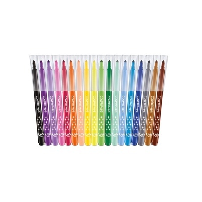 Conjunto de 18 marcadores Colorons multicoloridos com tampa transparente