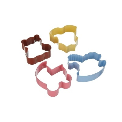 Conjunto de cortadores de biscoitos coloridos