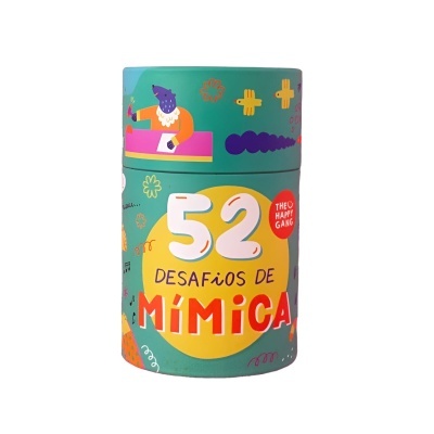 Embalagem colorida de jogo '52 Desafios de Mímica'