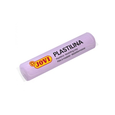 Barra de plastilina lilás JOVI em embalagem de plástico transparente