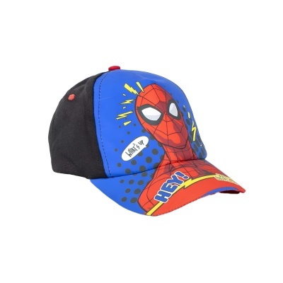 Boné infantil com estampa Homem-Aranha e texto 'HEY!'