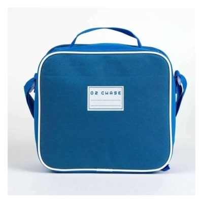 Bolsa térmica azul com etiqueta frontal O2 CHASE