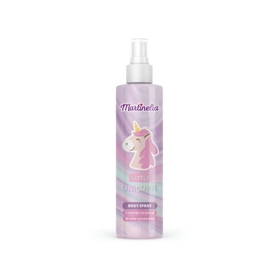 Frasco spray corporal Martinelia Little Unicorn com imagem de unicórnio rosa