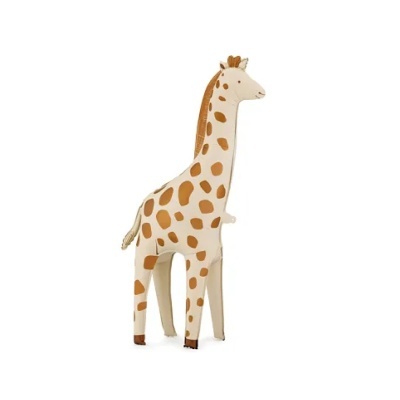 Boneco insuflável girafa castanha e bege