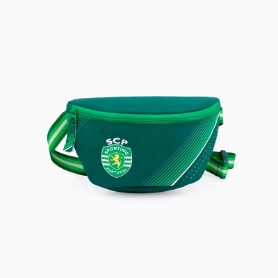 Pochete verde do Sporting CP com logotipo e alça ajustável