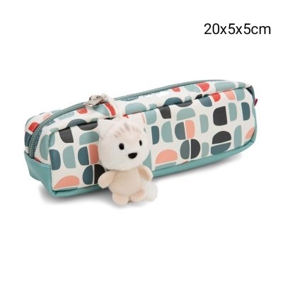 Estojo geométrico com pelúcia de urso