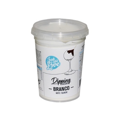 Recipiente de tinta branco Dipping Colours com tampa transparente