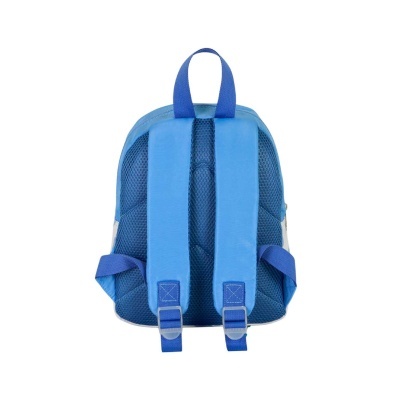 Mochila azul com alças acolchoadas e correias ajustáveis