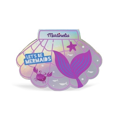 produto em forma de concha com desenhos de sereia e caranguejo