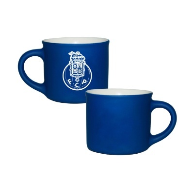 Duas canecas azuis com interior branco e logotipo do FC Porto