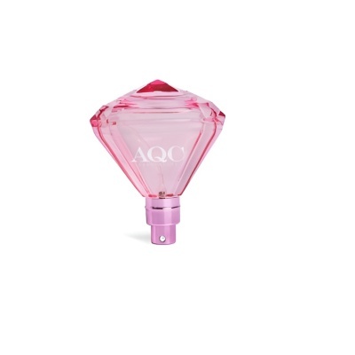 Difusor de aroma diamante cor-de-rosa com base metálica e letras brancas AQG