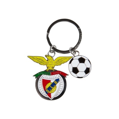 Porta-chaves com emblema do SL BENFICA e bola de futebol
