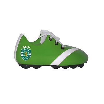Sapato decorativo em cerâmica verde com emblema do Sporting Clube de Portugal