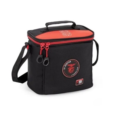 Bolsa térmica preta e vermelha com logótipo do SL Benfica