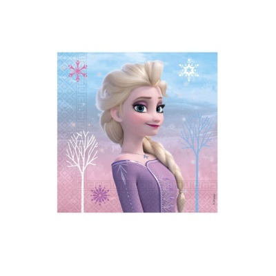 Guardanapo de papel com imagem da personagem Elsa do filme Frozen