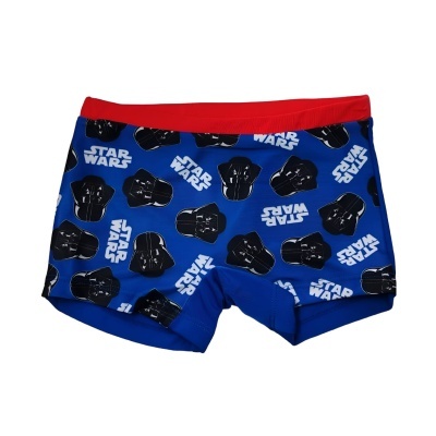 Cuecas boxer azuis com capacetes de Darth Vader e logótipo Star Wars